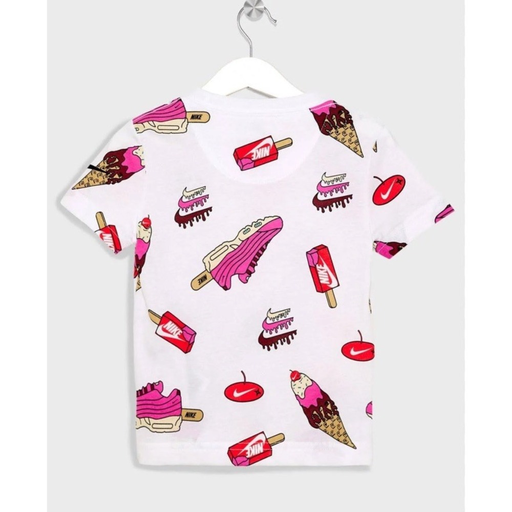 Kids Nike Sole Food Print Basic Short Sleeve‎ T-Shirt Large